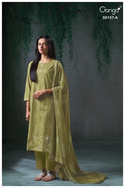 Ganga aishi 5157 dress material wholesale